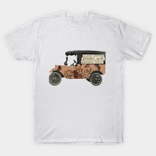 Old Vintage Car with butterflies motif T-Shirt